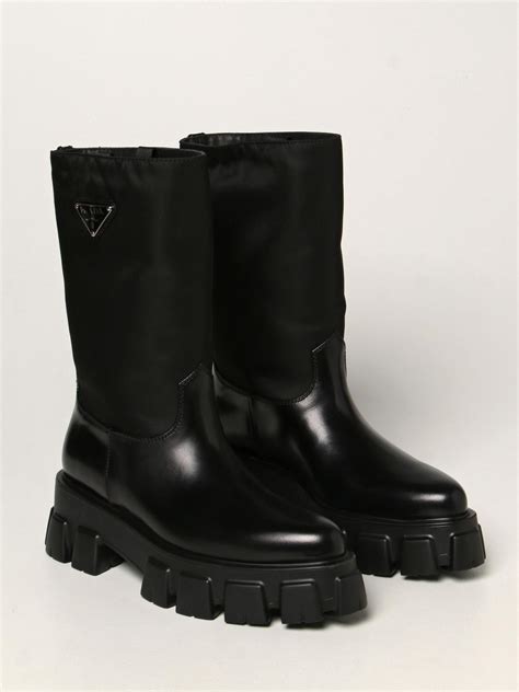 boots prada black|prada black boots women's.